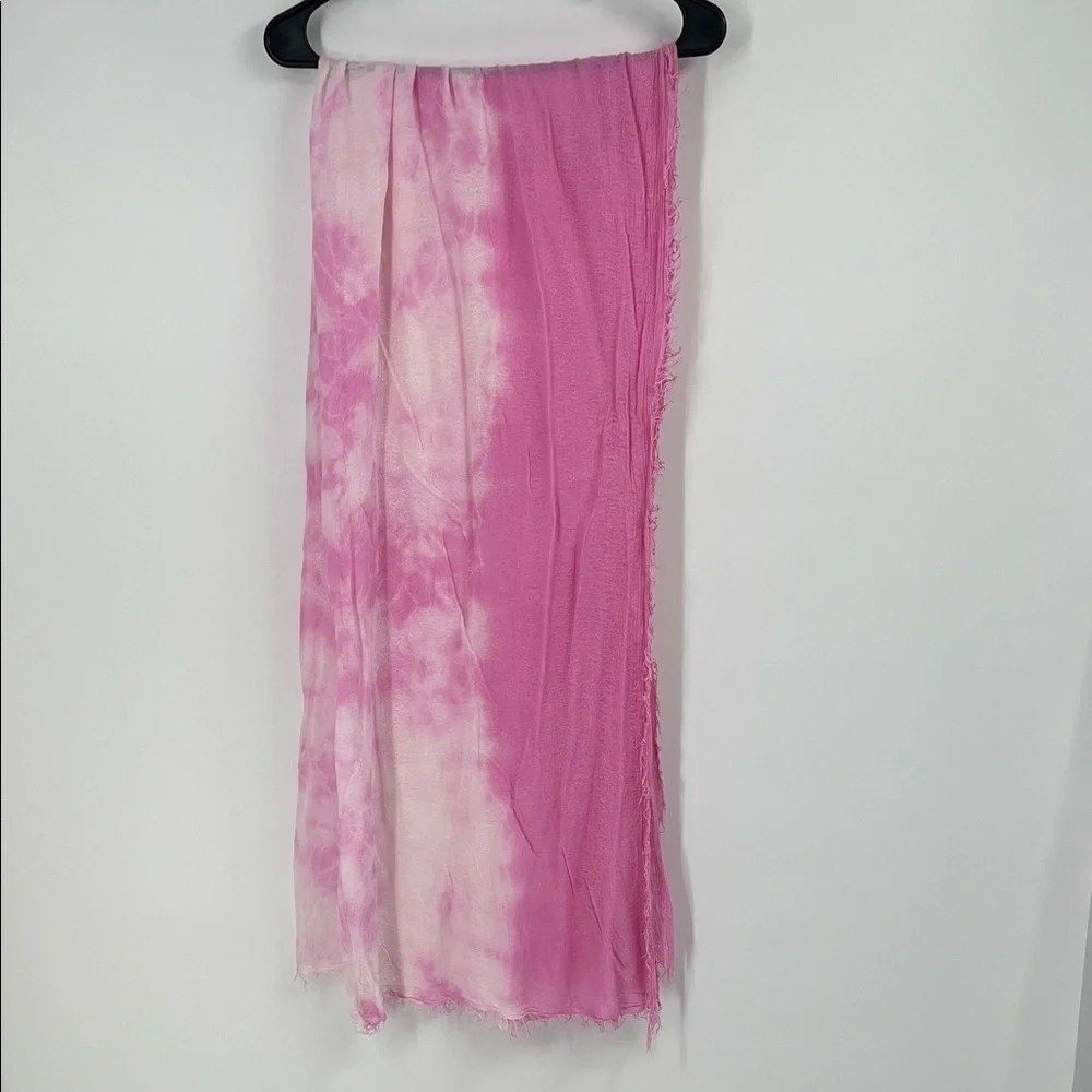 Pink Tie Dye Large Scarf Wrap